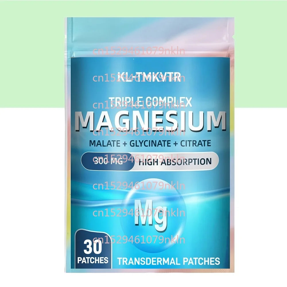 30 Patches Magnesium Malate, Glycinate, Citrate Transdermal Patches- Bone, Muscle Health, Stress Relief