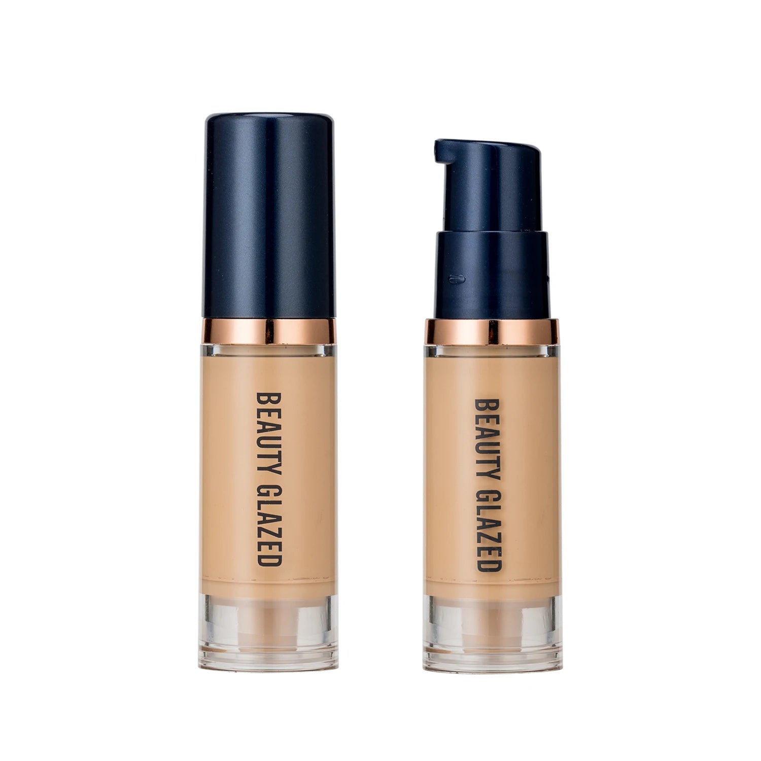 Tidesmit Beauty Glazed 6 color liquid foundation and concealer texture close-up for waterproof full coverage makeup