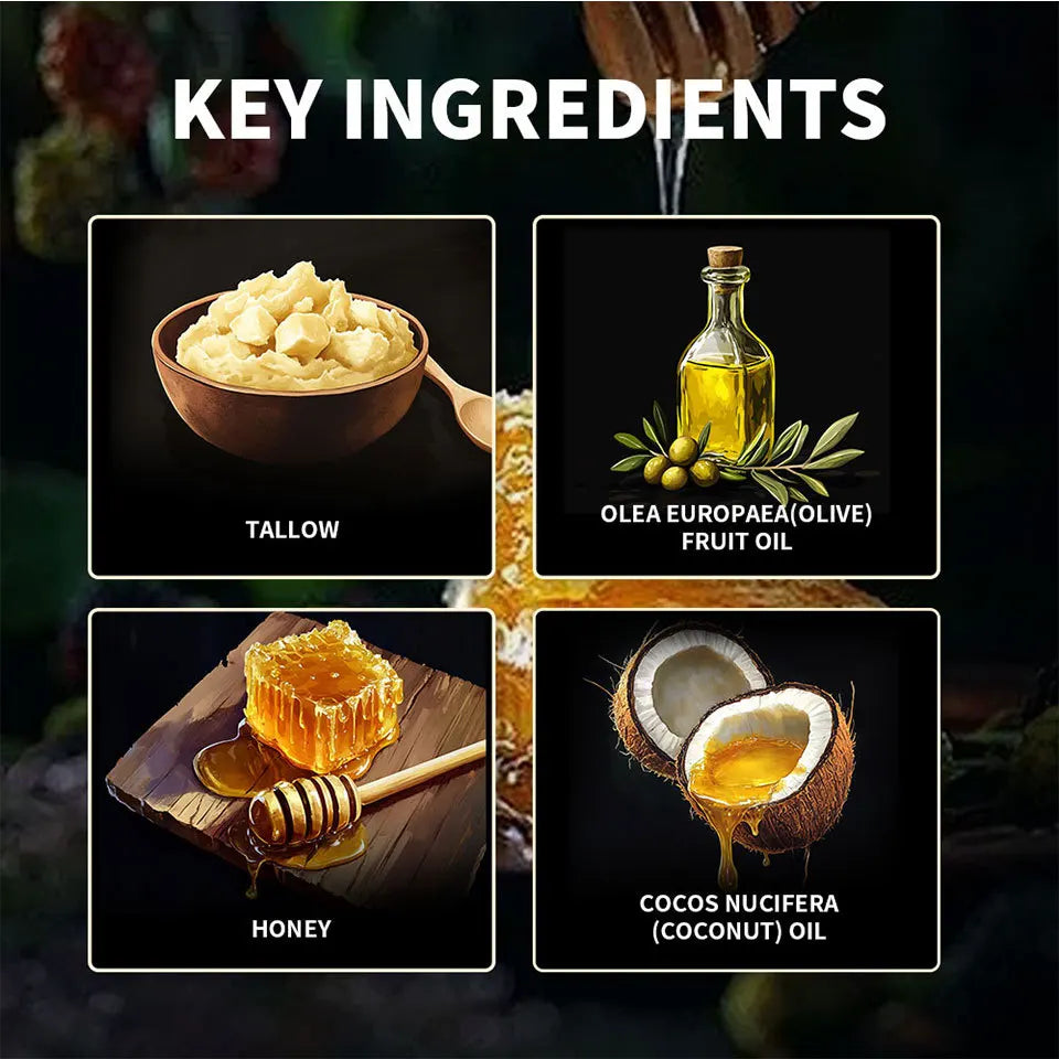 Beef Tallow And Honey Balm Moisturizing Whipped Beef Tallow Face Cream Body Lotion Grass Fed Grass Finished Face Cream Care