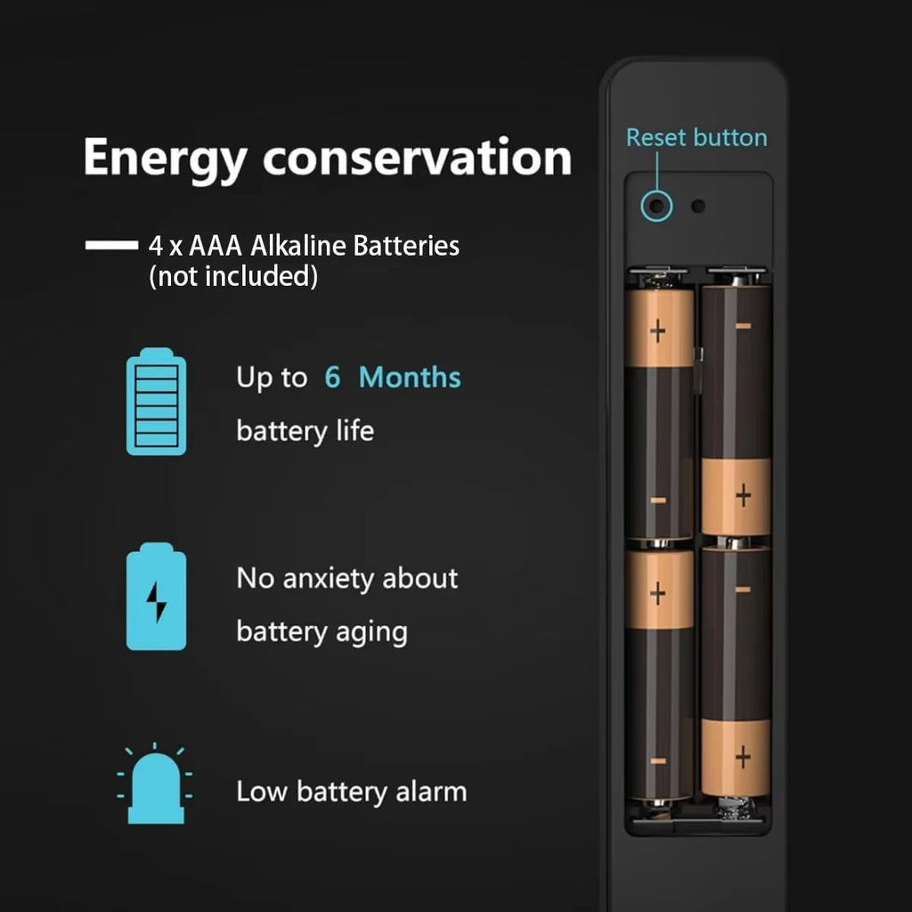 Tuya Bluetooth Smart Door Lock IP66 Waterproof Fingerprint Lock for Outdoor Gate Apartment Narrow Frame Door EU 85 Mortise