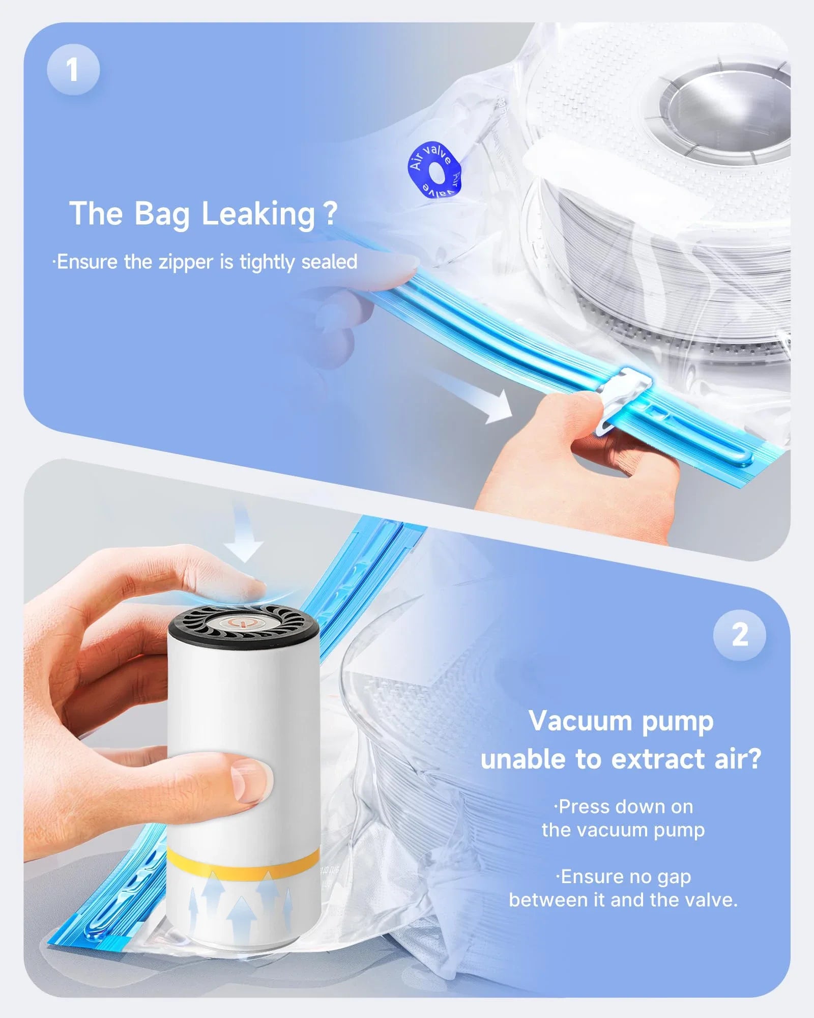 Vacuum Sealing Design 3D Printing Material Vacuum Bag, Equipped with USB Charging Electric Air Pump