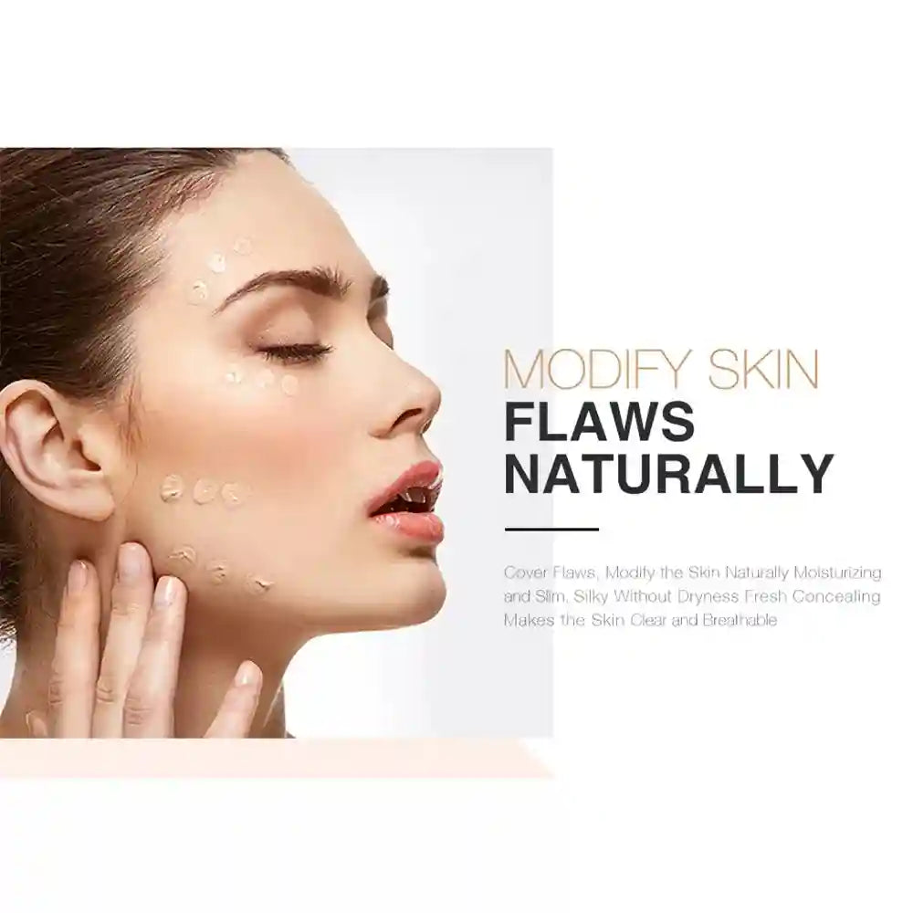 Tidesmit O.TWO.O full coverage liquid concealer texture swatch for dark circles and face makeup