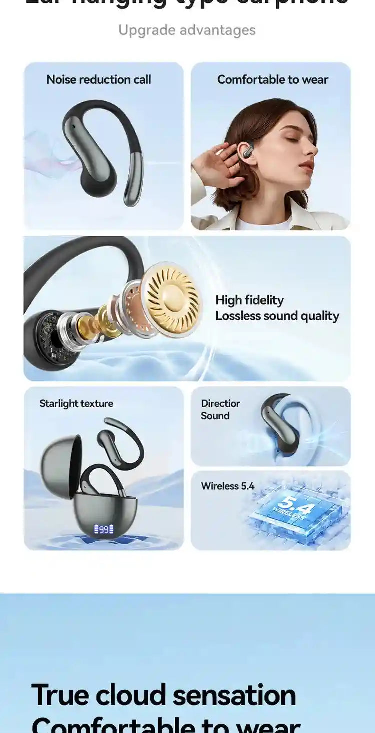 Wireless Over-Ear Headphones with Active Noise Cancellation - Gray/Black/Purple Tidesmit