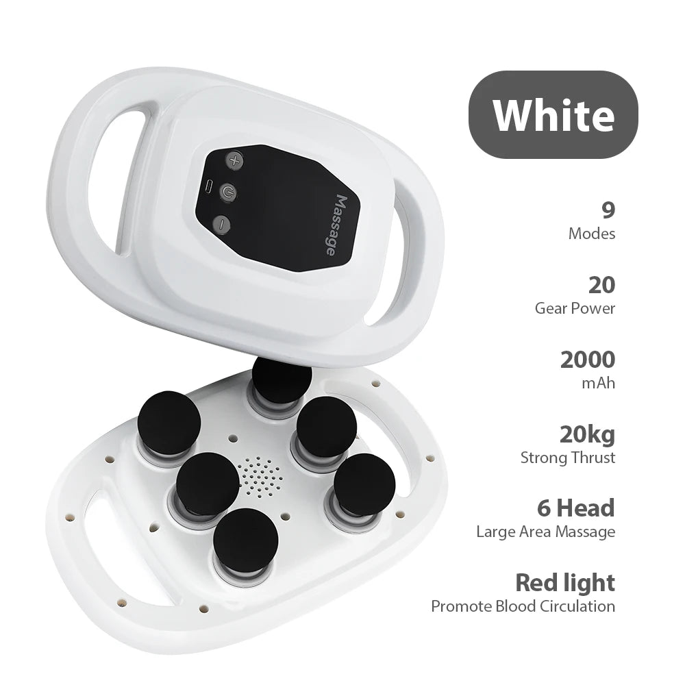 Deep Tissue Massage Gun with 66 Interchangeable Heads by Tidesmit Relaxation Treatment White 1 Tidesmit