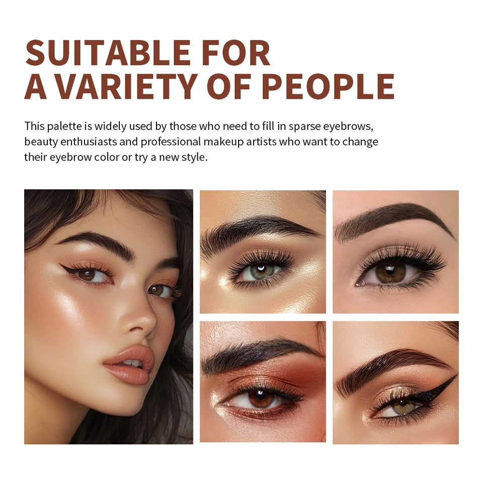 Tidesmit 8 color eyebrow cream highlighter palette with matte and shimmer finishes for natural long-lasting makeup