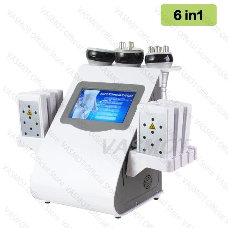 40K Ultrasonic Cavitation Body Sculpting Machine - 6-in-1 Pro Device Relaxation Treatment 6IN1 Tidesmit