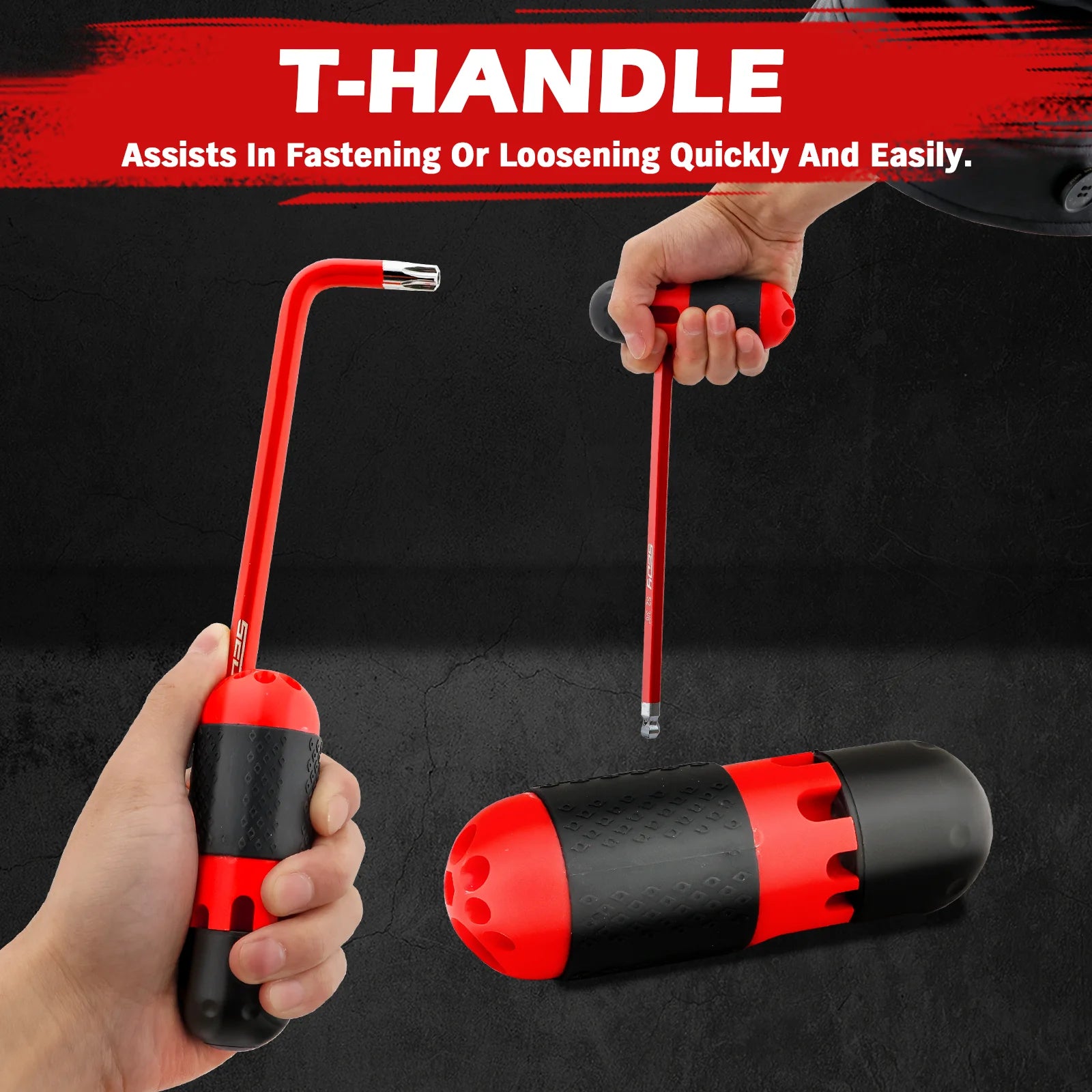 SEDY 30pcs Long Arm Ball End L-Hex & Torx Key Set with Grip Handle Hex Key Wrench Set with T-Handle and Extension Bars