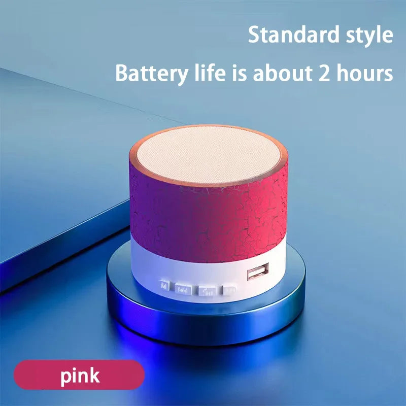 Lenovo A10 Mini Portable Speaker Bluetooth Wireless Audio Dazzling Crack LED Light Subwoofer Support TF Card USB For PC/Mobile