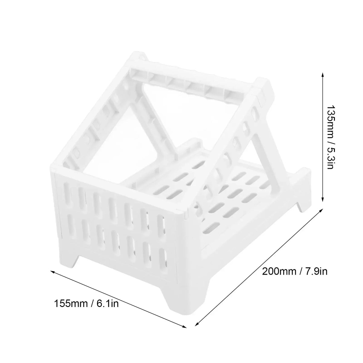 White plastic label holder tray dimensions, open frame for label rolls