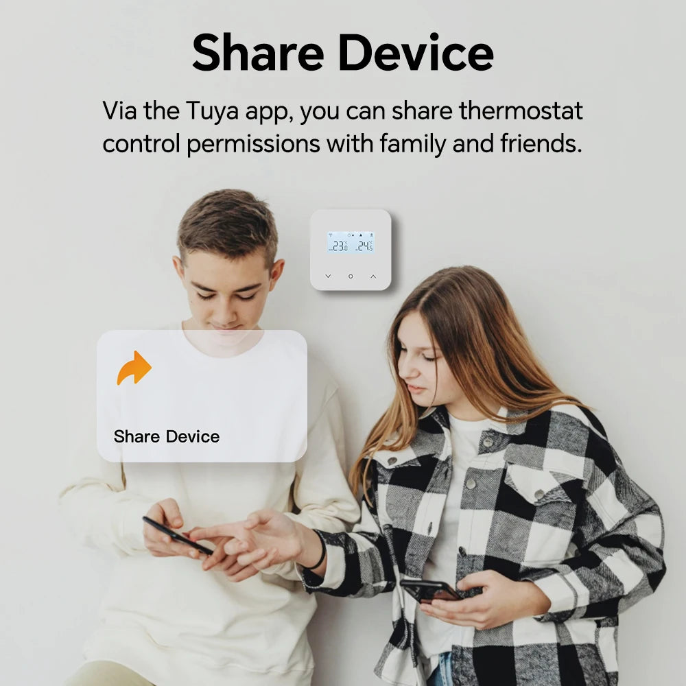 WiFi/Zigbee Thermostat for Boiler Smart Tuya Programmable Heating/Cooling Temperature Controller Alexa Google Home