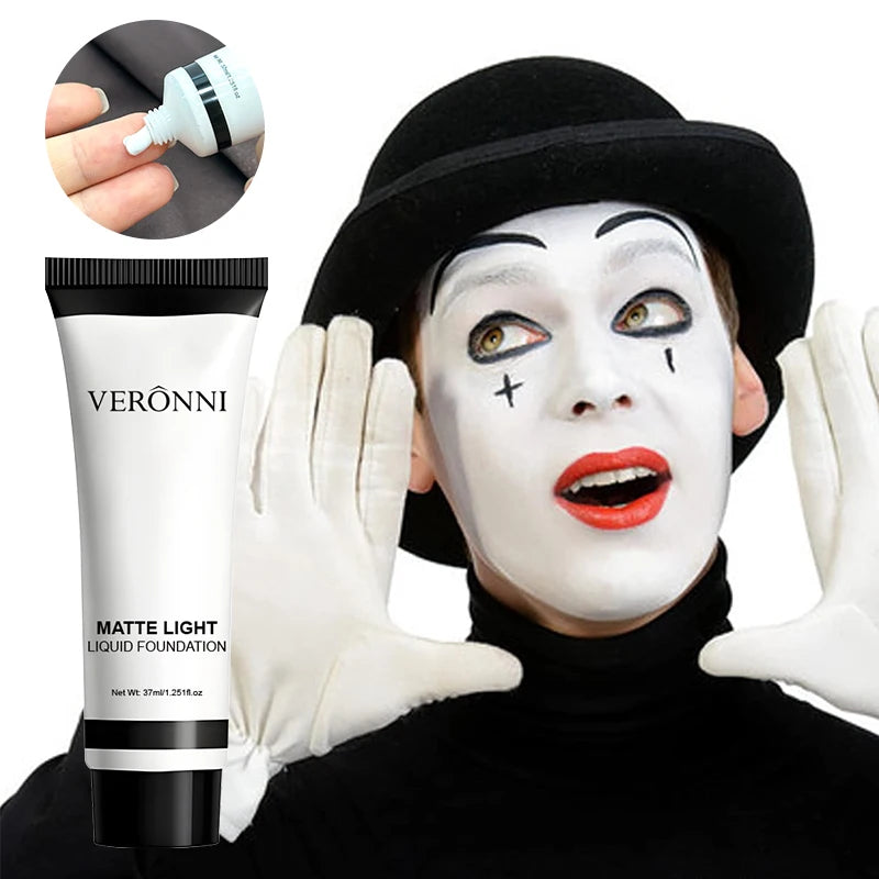 Tidesmit white toning liquid foundation texture close-up for water-resistant matte Halloween face makeup