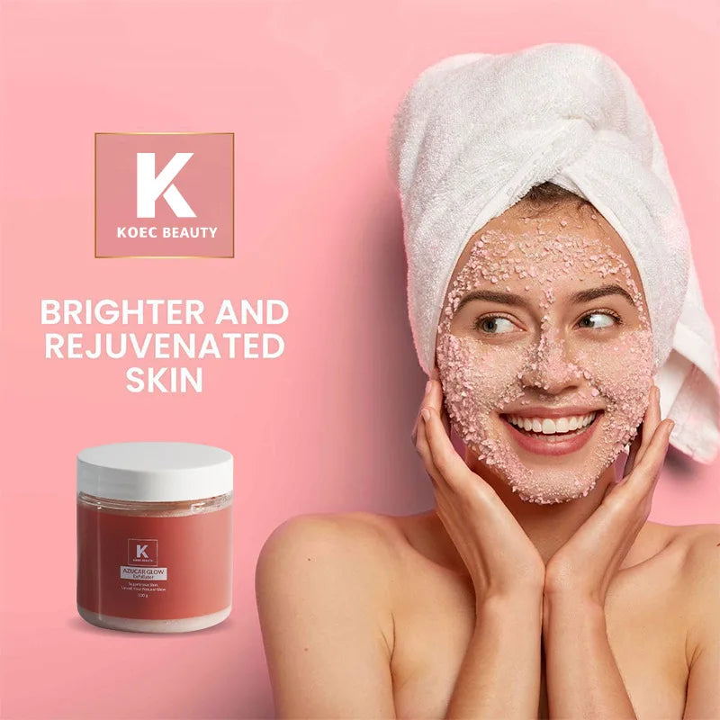 Facial Sugar Scrub Exfoliator | Brightening Natural Skin Polish 100g Scrubs Treatments Tidesmit