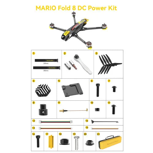 SpeedyBee Mario Fold 8 Long Range GPS Camera Drone - Foldable Power Kit Foldable Power Kit Tidesmit