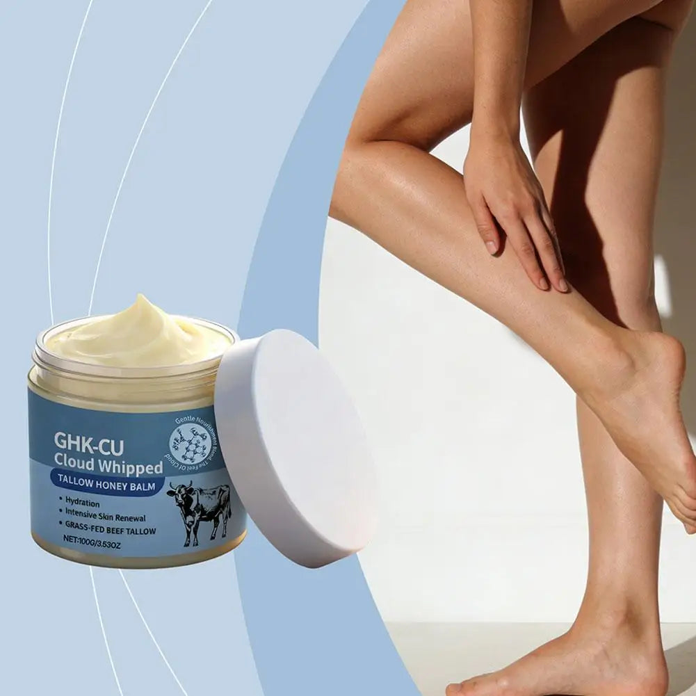 100g Grass-Fed Tallow Honey Balm Methylene Blue GHK-CU Copper Peptide Hydrating Face Body Moisturizer For All Skin Type
