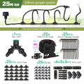 Garden 5-30M 8mm PE Hose 20cm 360° Bending Brass Nozzle Spray Kit Atomized Automatic Irrigation Equipment Plants Mist Wateriing