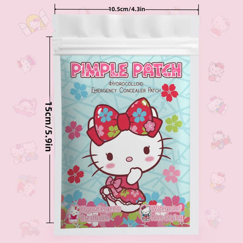 Hello Kitty hydrocolloid concealer acne patch pouch, colorful cartoon bow design
