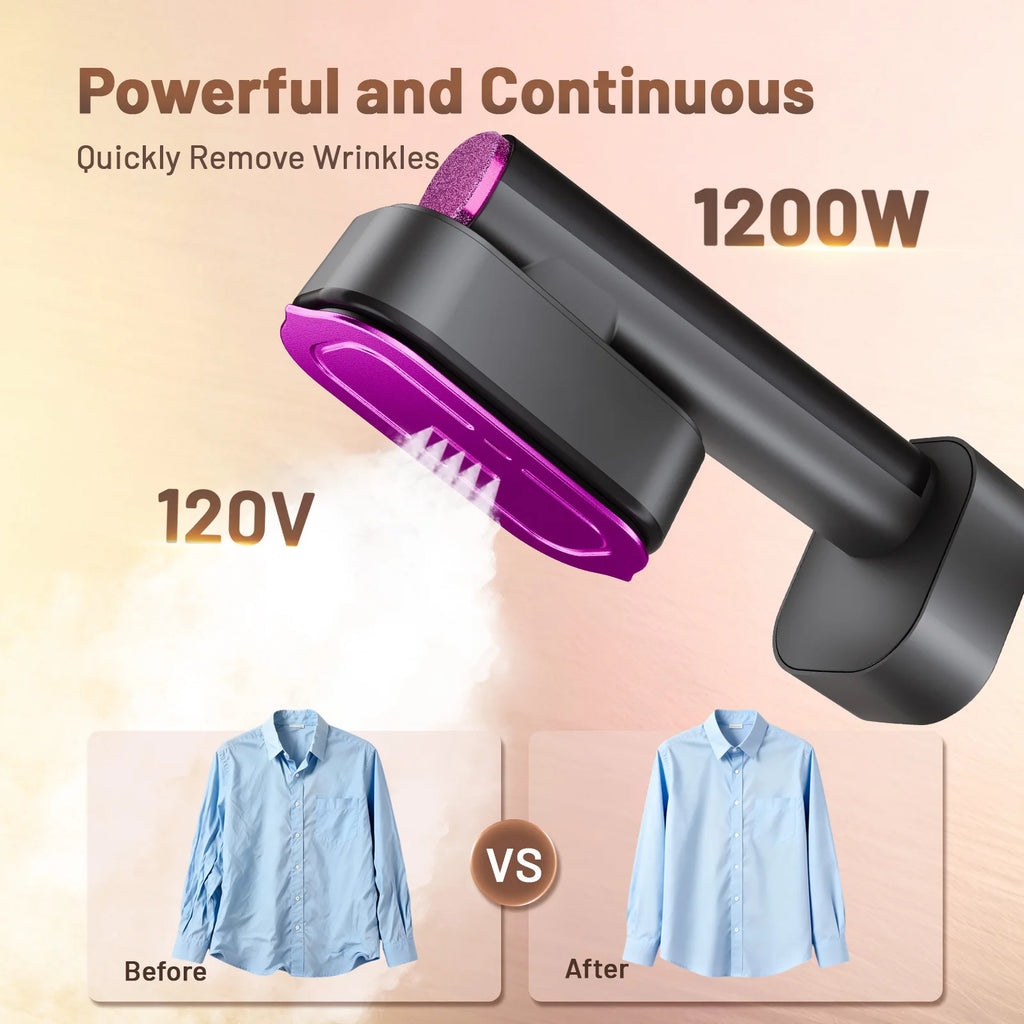 Tidesmit portable mini handheld garment steamer featuring compact design and fast heating for travel fabric care