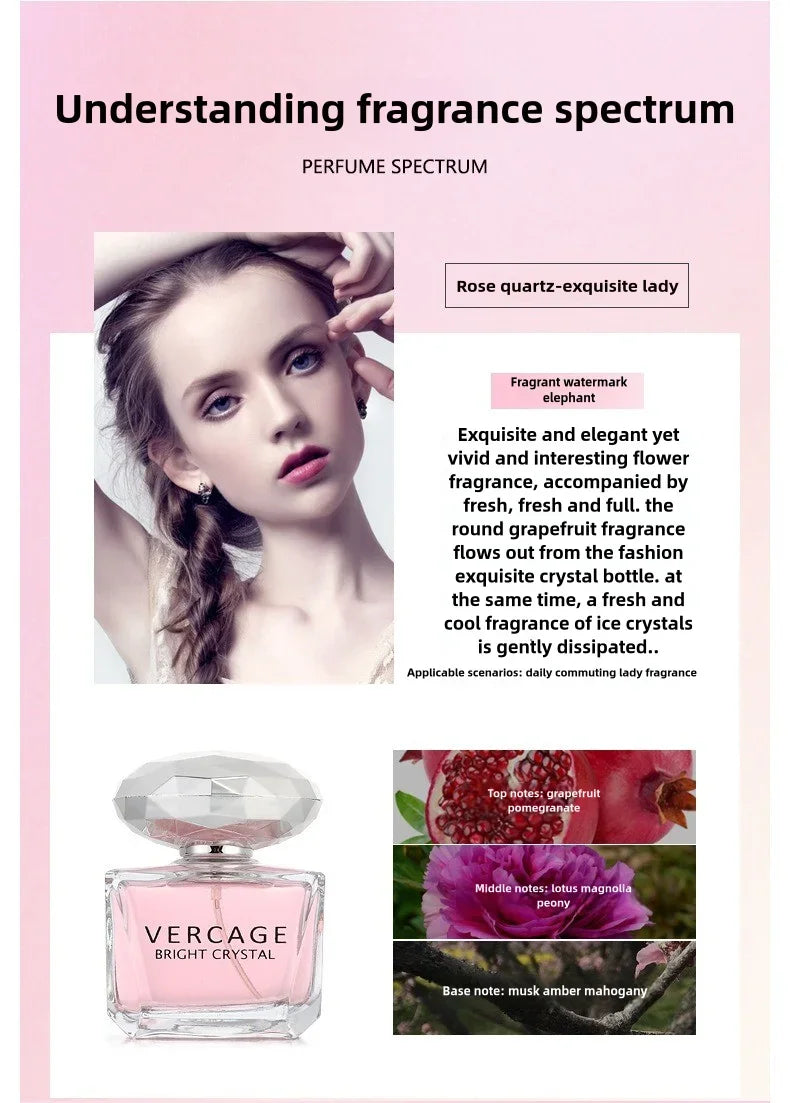 Tidesmit Crystal Diamond perfume for women with light, elegant scents of osmanthus, peony, and pomegranate.