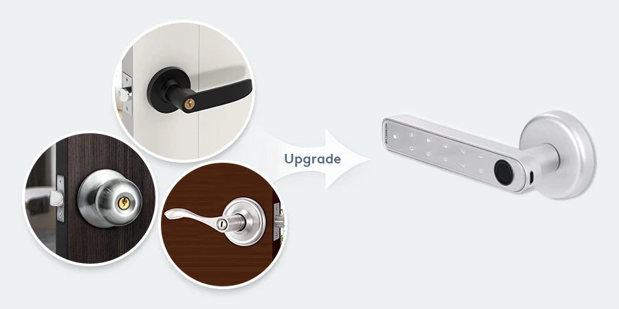 HOMSECUR Electronic Fingerprint Password Door Lock APP Bluetooth Remote Opening