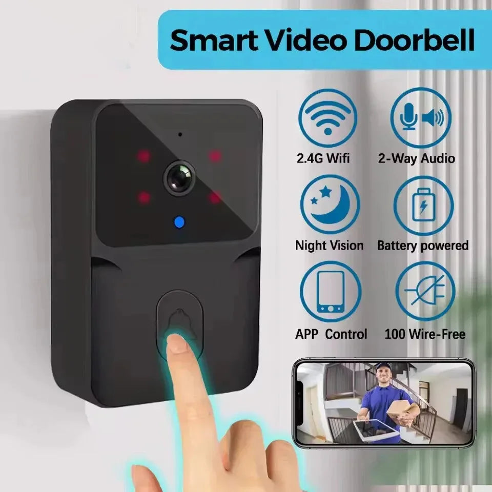 2026 WiFi Video Doorbell 1080P Tuya Smart Outdoor Wireless Intercom Waterproof Wireless Camera Ringing Bell