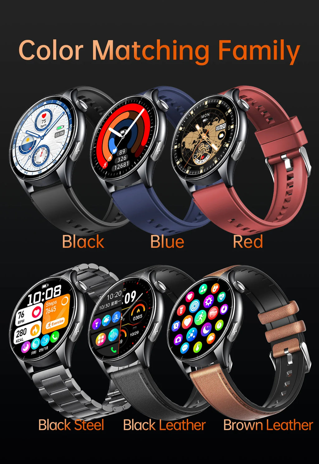 2026 New Health Analysis ECG+PPG Smart Watch Body Fat Uric Acid Blood Pressure Heart Rate Tracker NFC Smartwatch For Android IOS