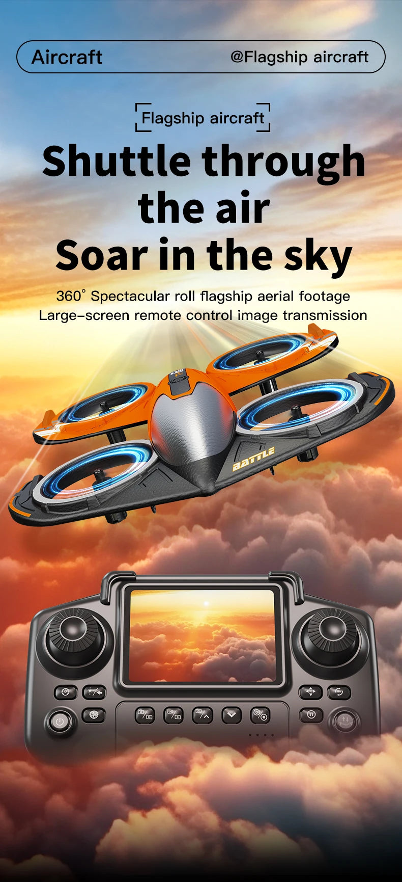 Mini Camera Drone with Long Range and Extended Flight Time - Blue Tidesmit