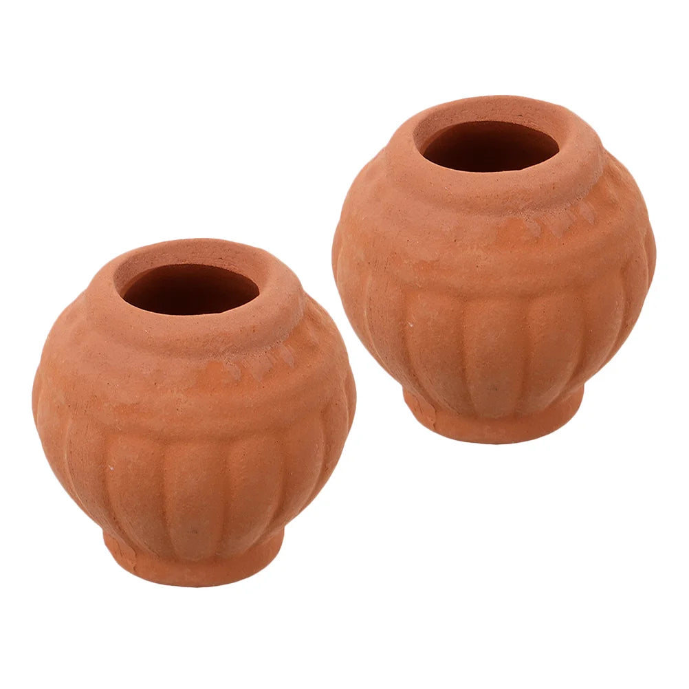 2Pcs Mini Terracotta Pots Clay Basins For Succulent Planter Flowerpot Nursery Garden Supplies Small Desktop Cactus Pot Planters