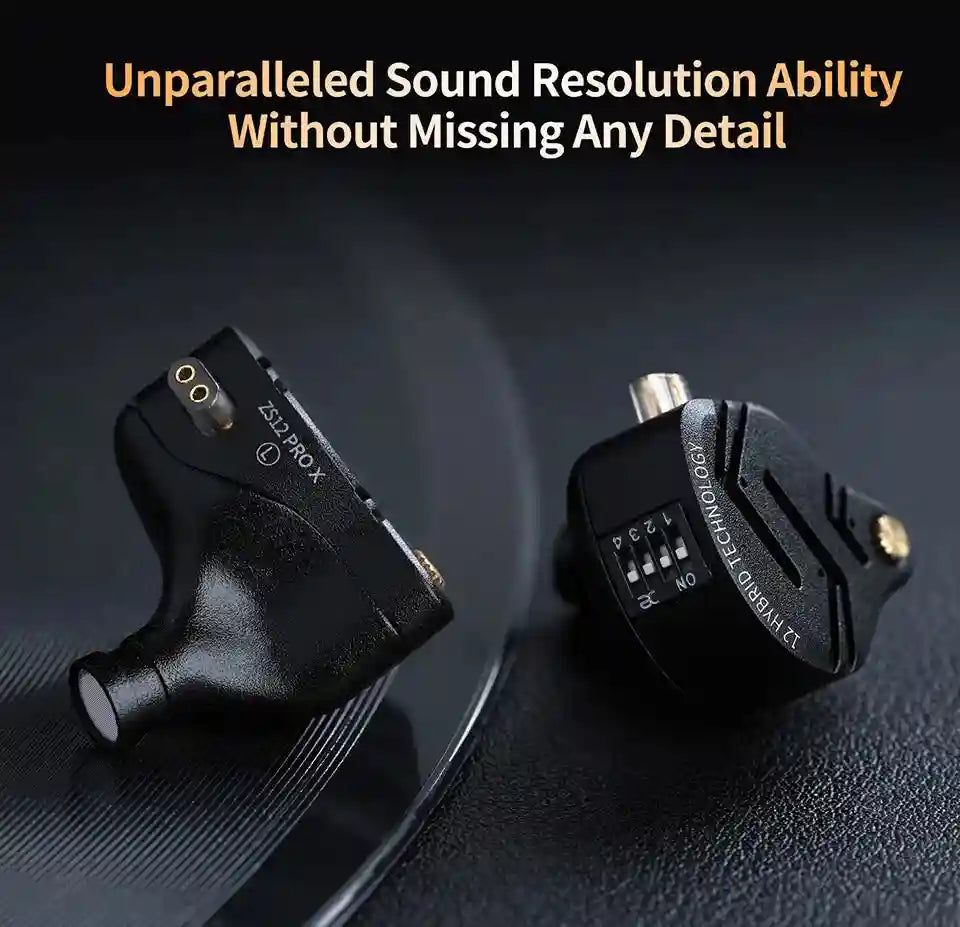 KZ ZS12 PRO X Hybrid IEMs with 1DD+5BA Drivers for Precision Audio Tidesmit