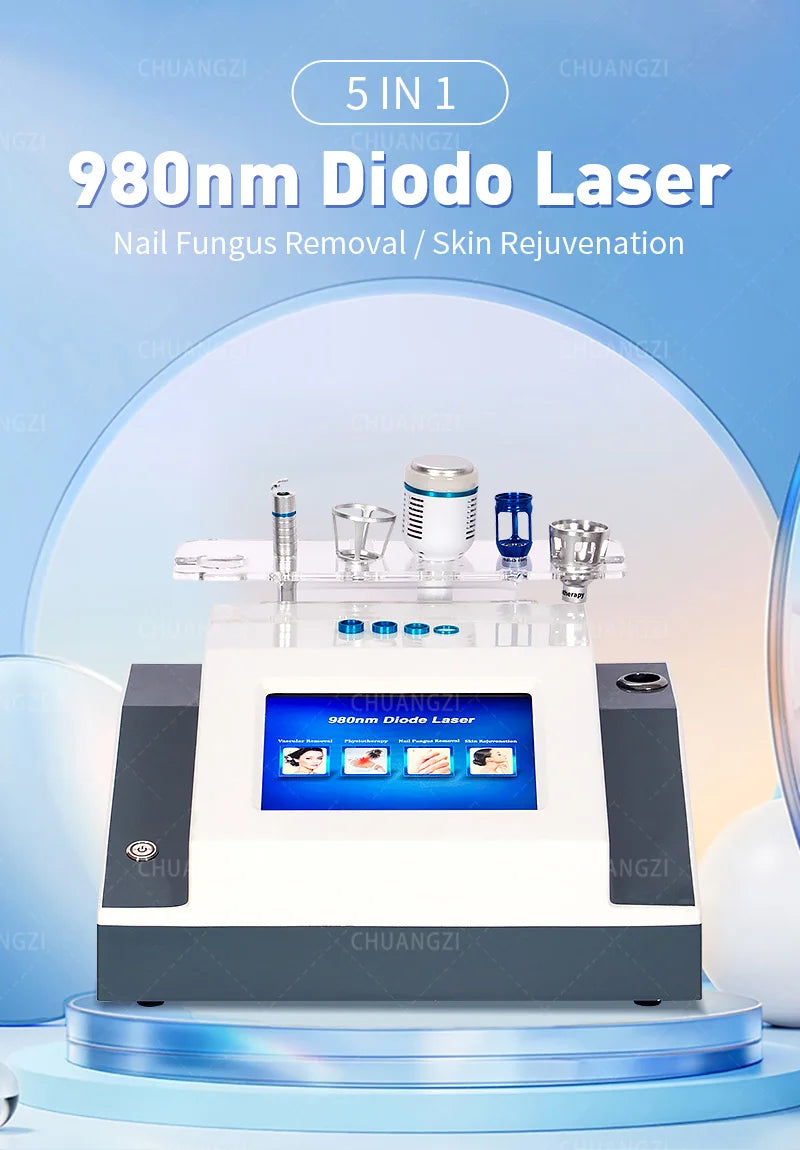 980nm Diode Laser Vascular Vein Removal Device 6-in-1 Therapy Relaxation Treatment Tidesmit