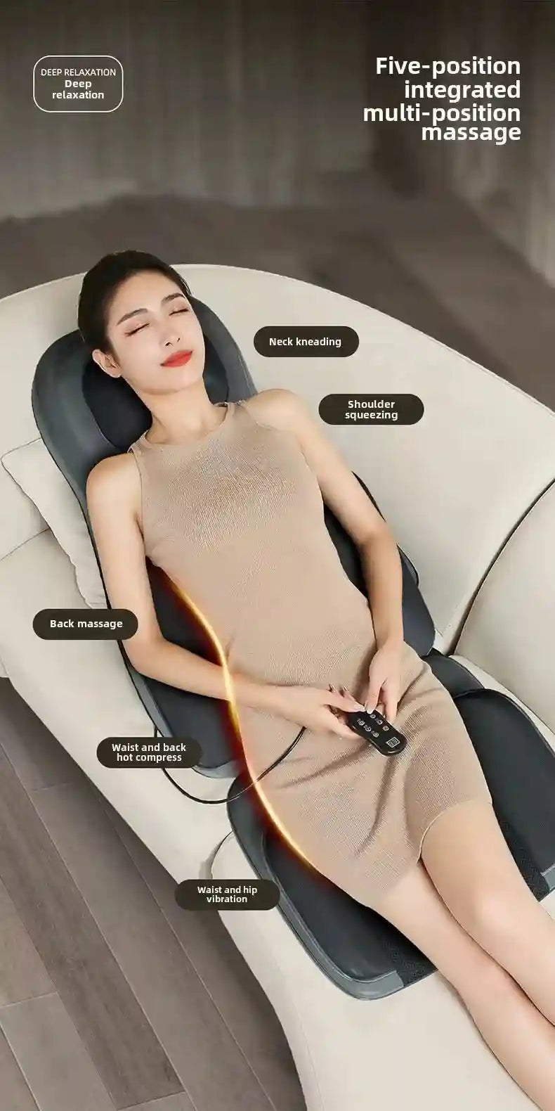 Tidesmit Full Body 5-in-1 Folding Electric Massager with Heat Therapy Massage Roller Tidesmit