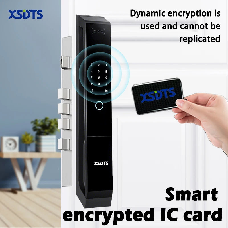 XSDTS TT-LOCK APP Voice Intercom Palmar vein Camera Smart Lock 3D Face Recognition Fingerprint Password Smart Door Lock