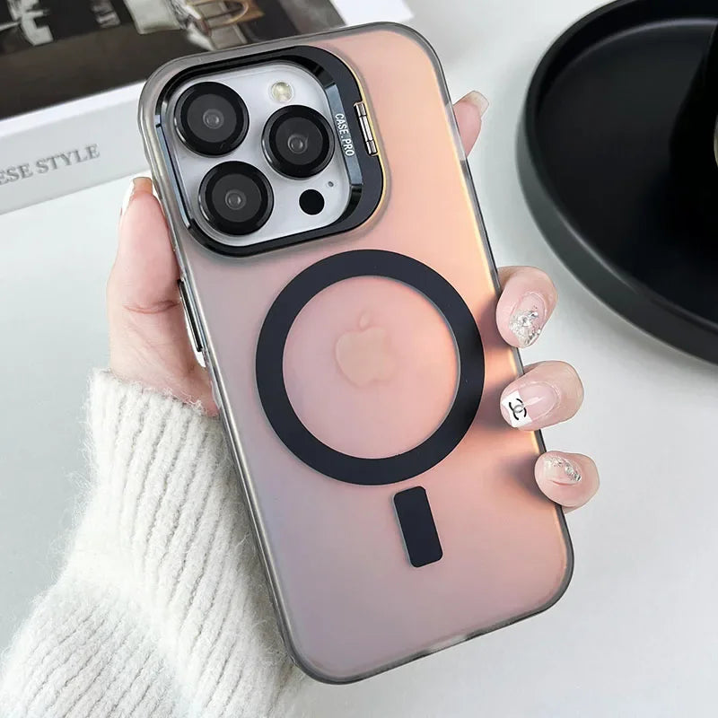 Magnetic Color Changing iPhone Case with Integrated Lens Protection black Tidesmit