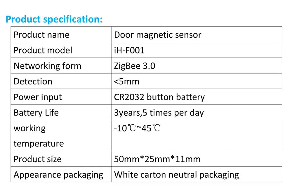 Tuya Zigbee 3.0 WiFi Door Window Sensor Smart Home Wireless Door Open / Closed Detector Smart Life Control Via Alexa Google Home