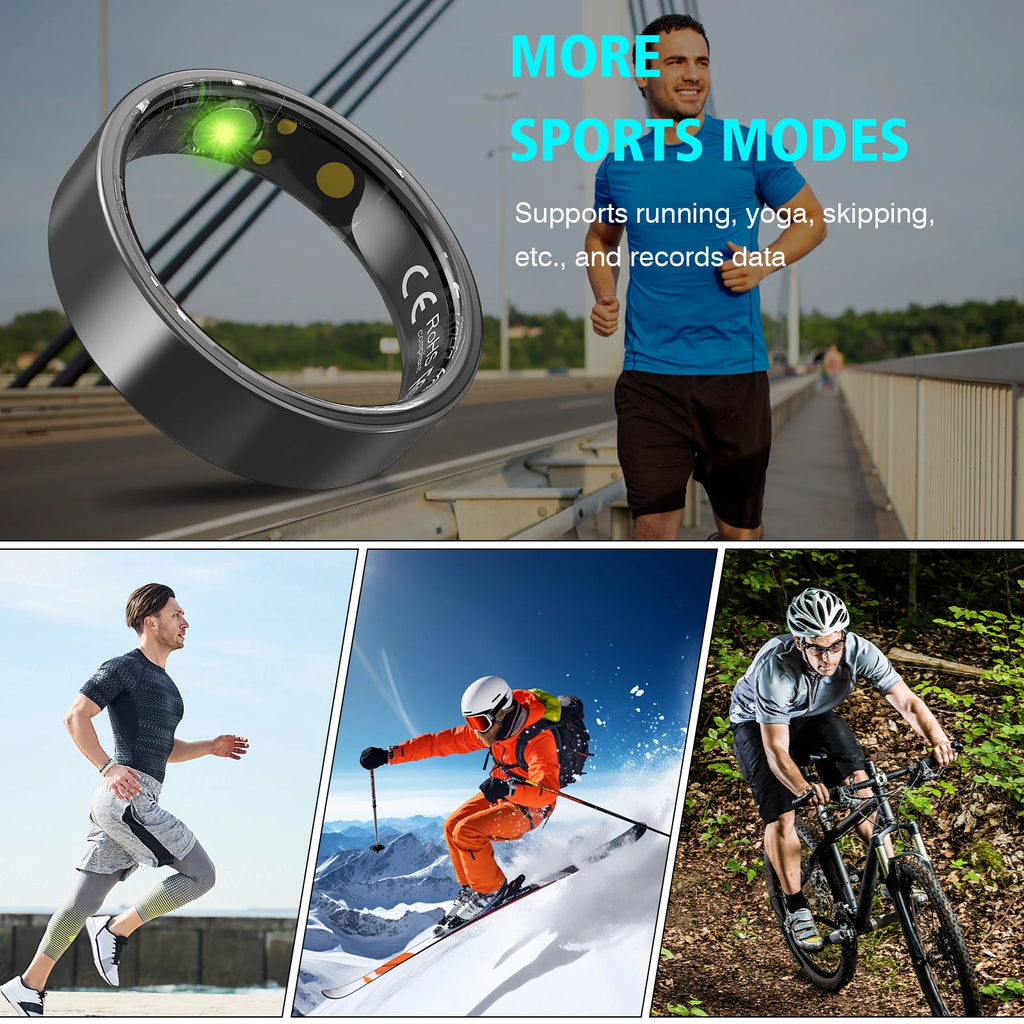 smart Ring for Women Men,Fitness Tracker Ring with Heart Rate, Sleep Monitoring, Blood Oxygen, Step Counting for iOS and Android, No Subscription Fee, Waterproof