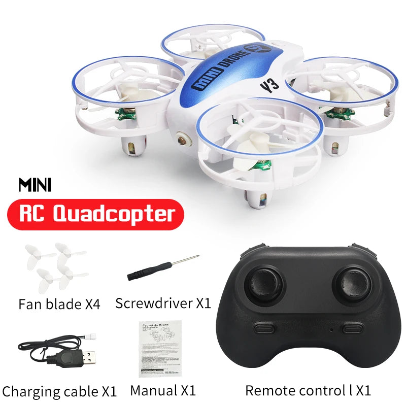 Mini UFO Drone for Kids - Foldable Remote Control Quadcopter (Blue) Blue Tidesmit