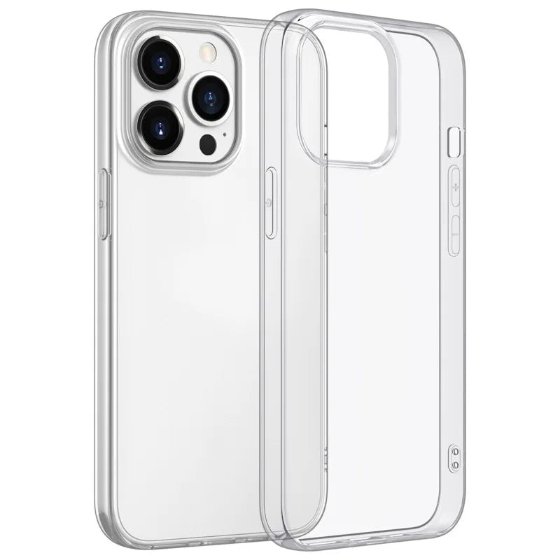 iPhone 15 Case Ultra Thin Clear Silicone Shock-Absorbing Cover Tidesmit