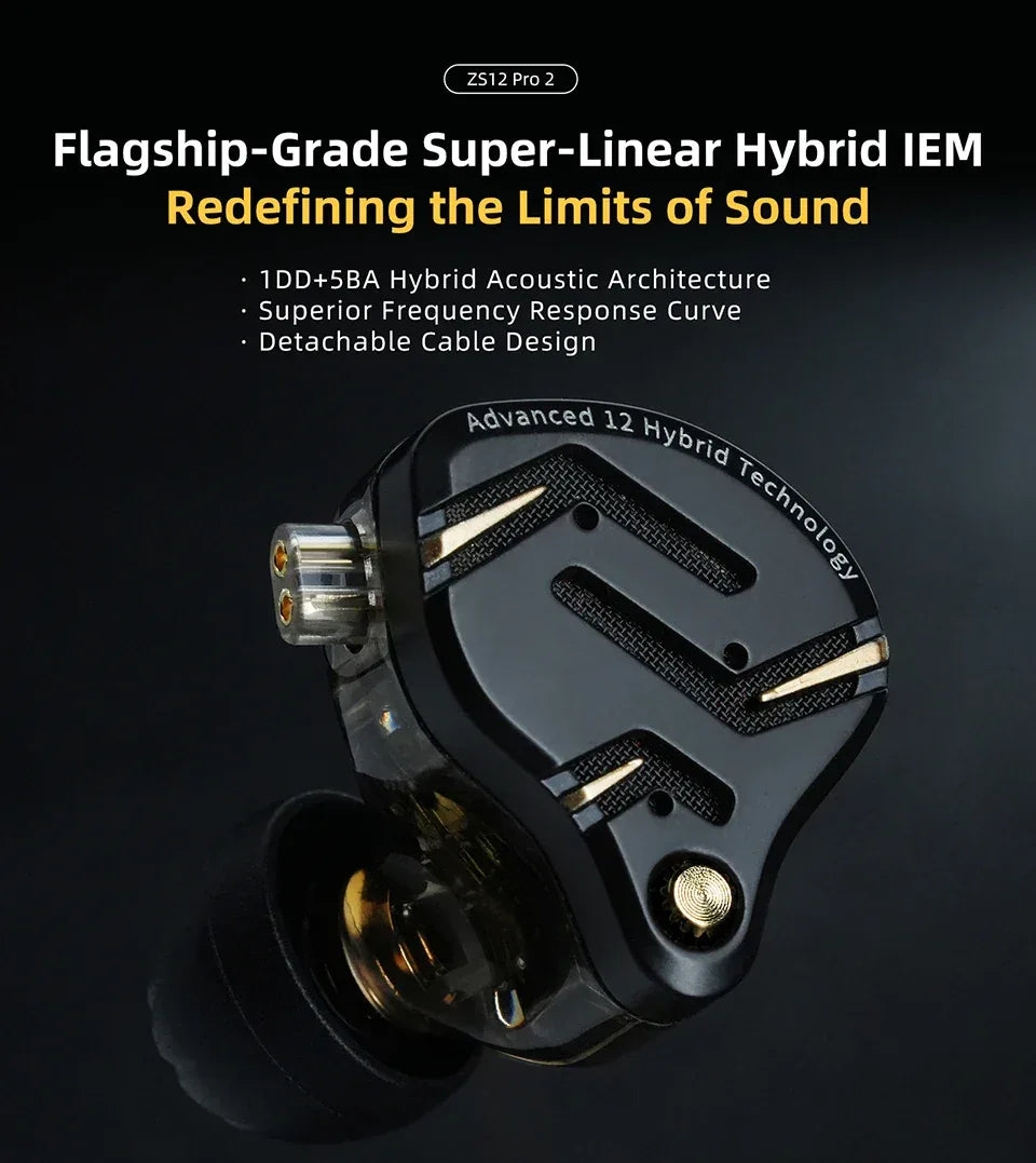 Wired Hybrid IEM Earphones HiFi Bass Gaming Audio | Tidesmit Tidesmit