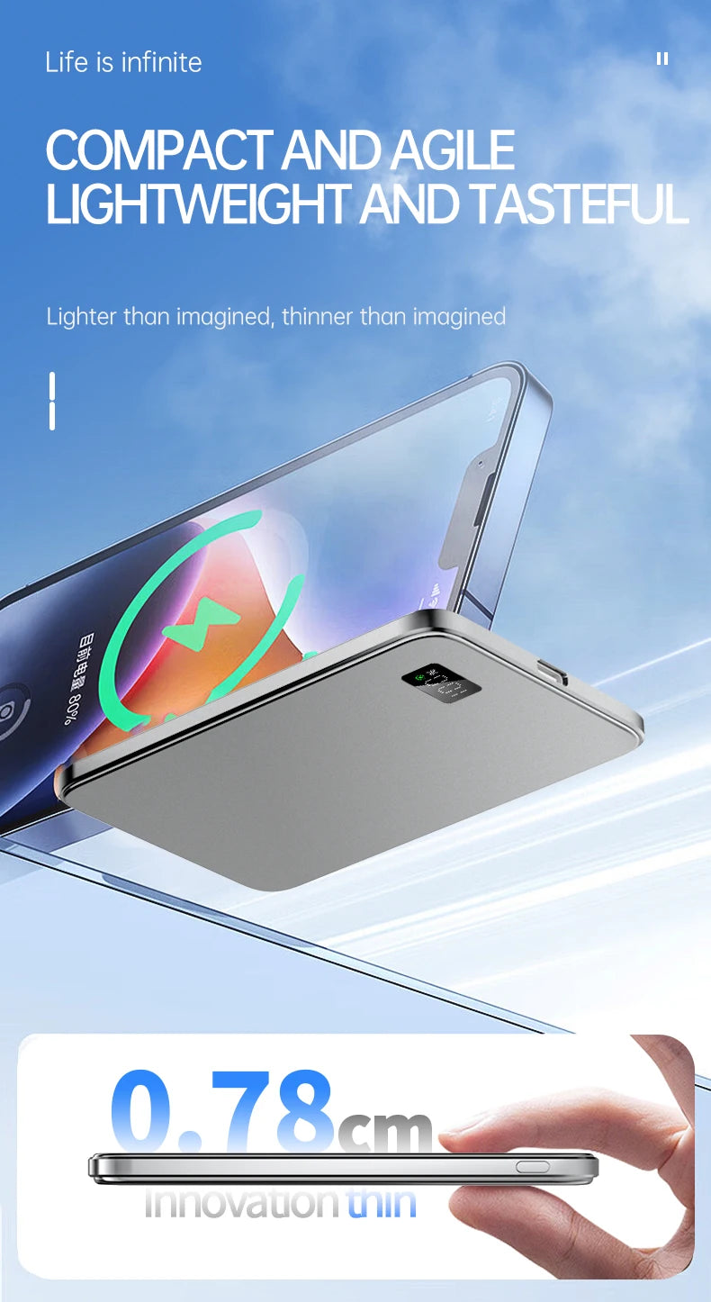 Magnetic Power Bank 10000mAh Qi2 Wireless Portable Charger - Tidesmit Tidesmit