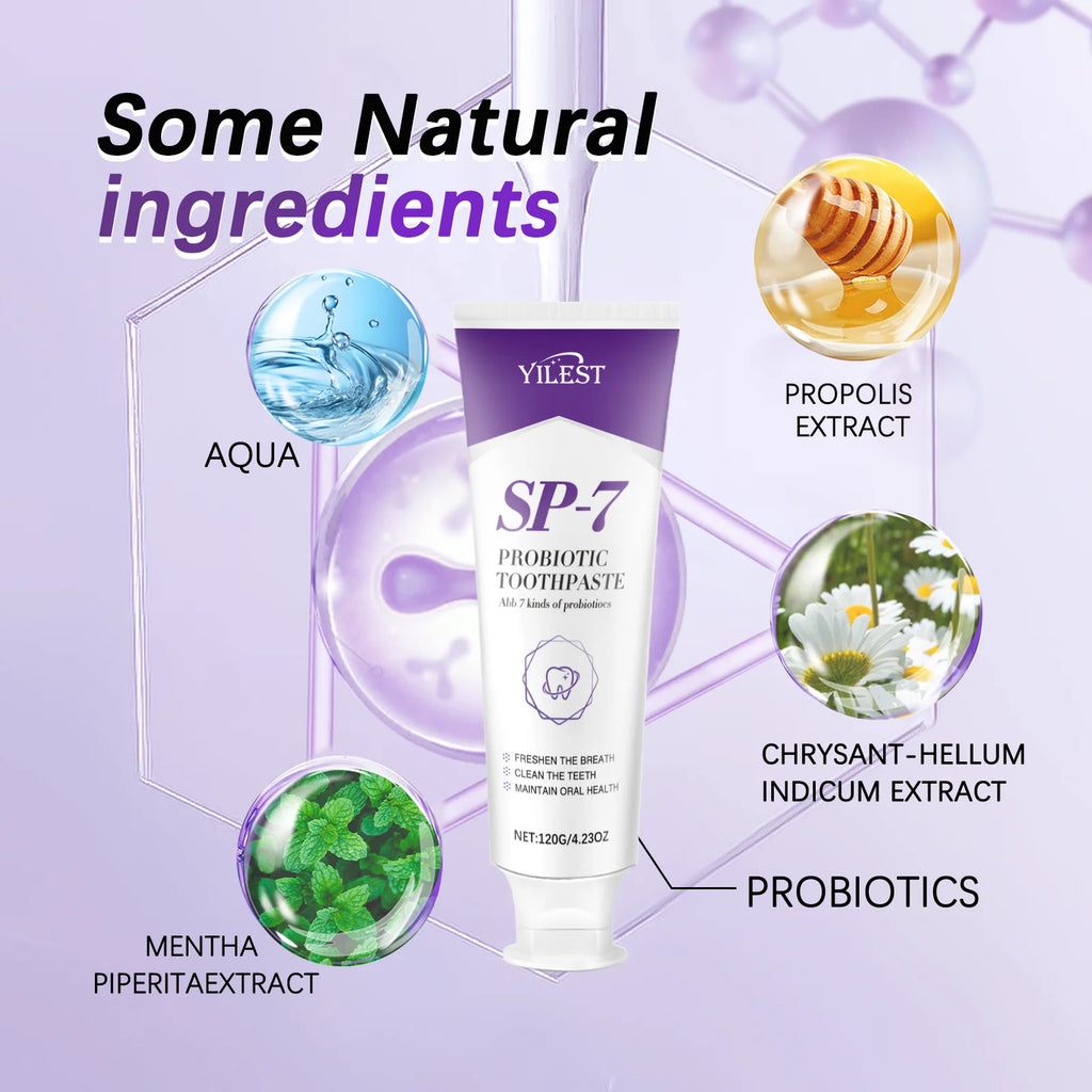 Tidesmit SP-7 Probiotic Teeth Whitening Toothpaste for plaque removal and fresh breath gum care 120g