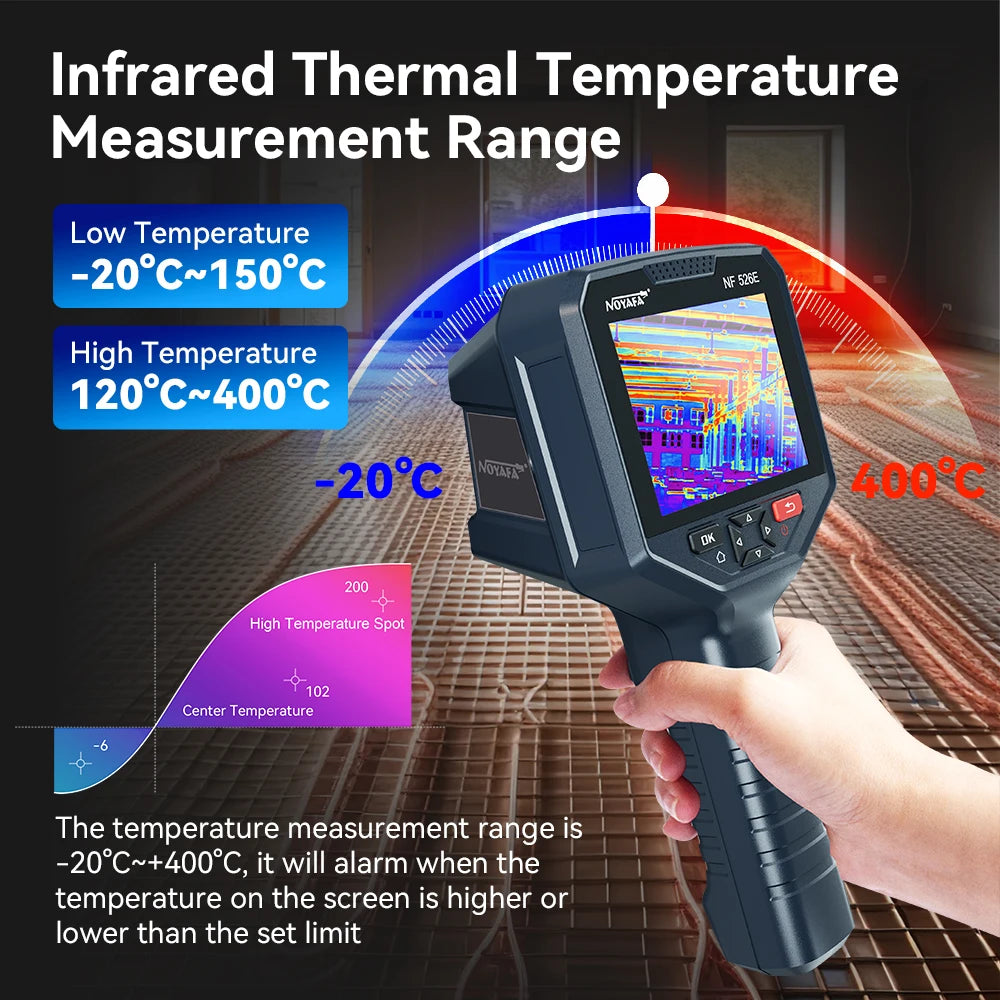 NOYAFA NF-526E Thermal Imager 256*192 Handheld thermal Camera Infrared Temperature Meter For Repair, PCB, Circuit Testing