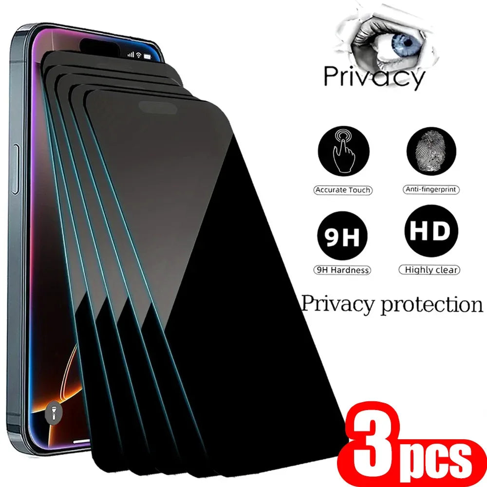 Xiaomi Privacy Screen Protector 3-Pack - 9H Tempered Glass Anti-Spy Tidesmit