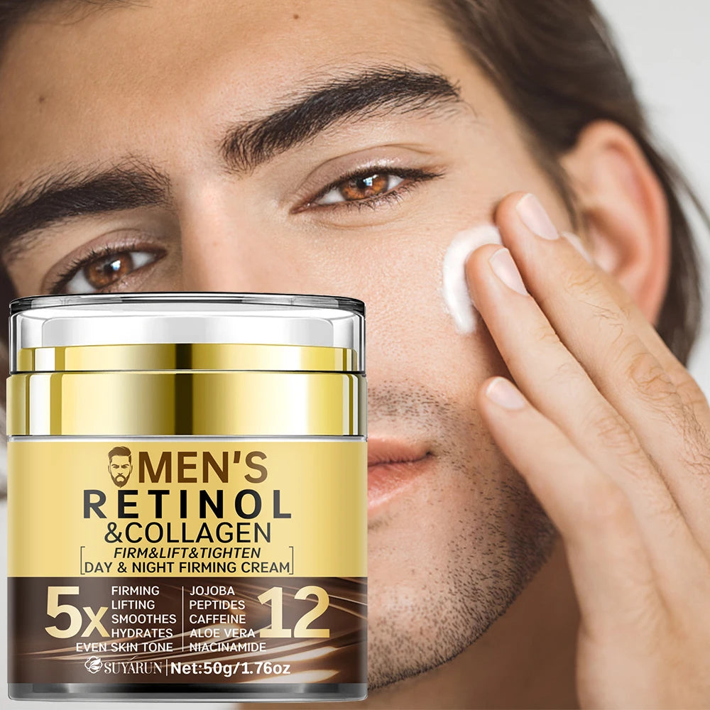 SUYARUN Men's Anti-Aging Face Cream-Firming & Hydrating Moisturizer with SPF 20 | Organic Natural Ingredients for All Skin Type.