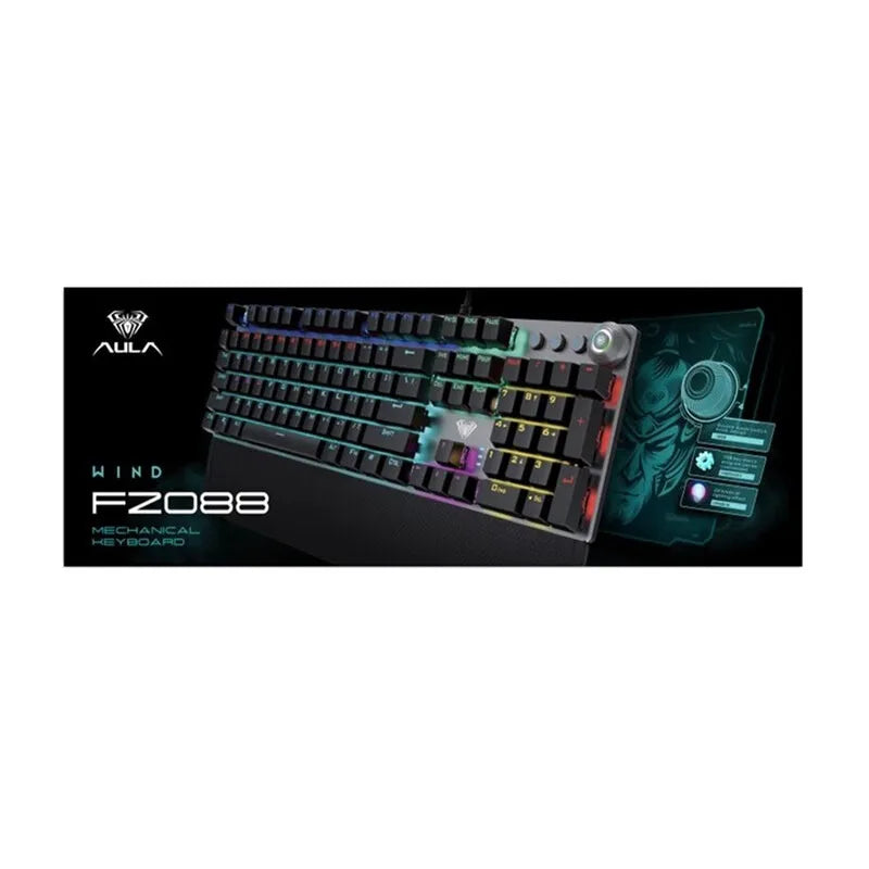 AULA F2058 Mechanical Gaming Keyboard Esports Game Macro Programming Keyboard Wired Mixed Backlight Keyboard for Game Laptop PC