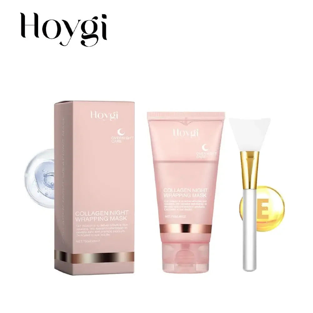 Tidesmit Korean collagen overnight wrapping peel off mask 75ml texture close-up for deep facial hydration night care