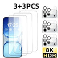 iPhone 17 Screen Protector Bundle: HD 9H Tempered Glass and Lens Guard AE 3Glass 3Lens High Definition Tidesmit