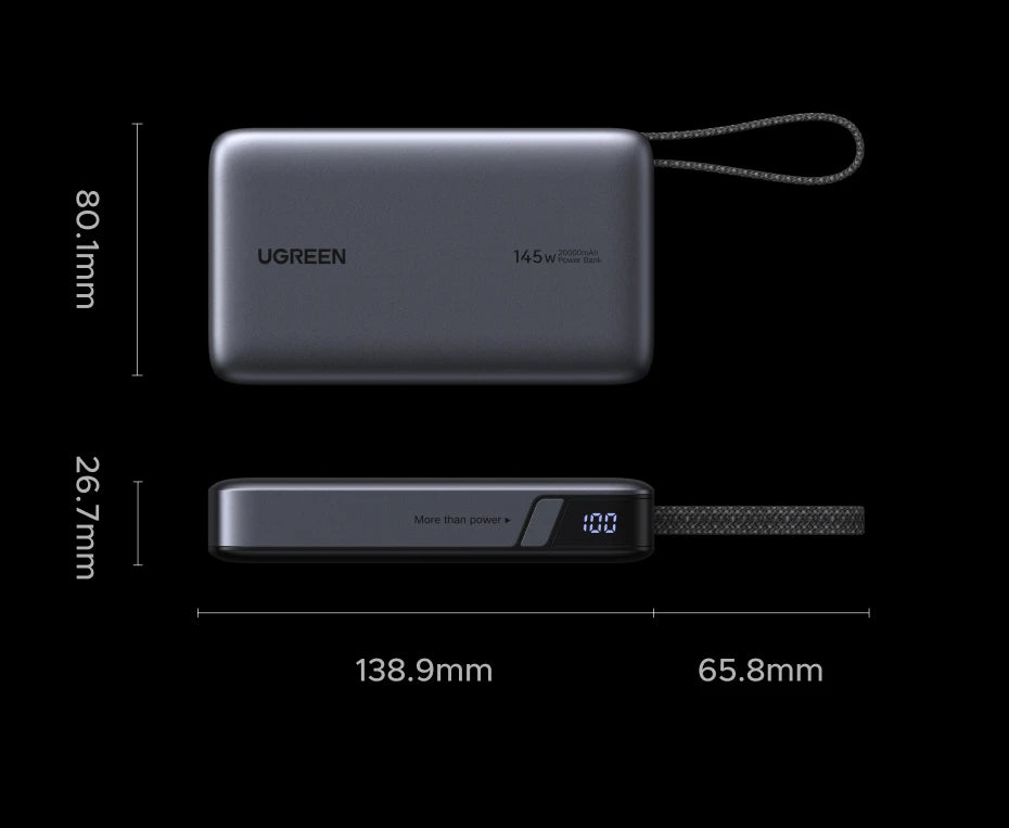 145W 20000mAh Laptop Power Bank with PD Fast Charging - Tidesmit Tidesmit