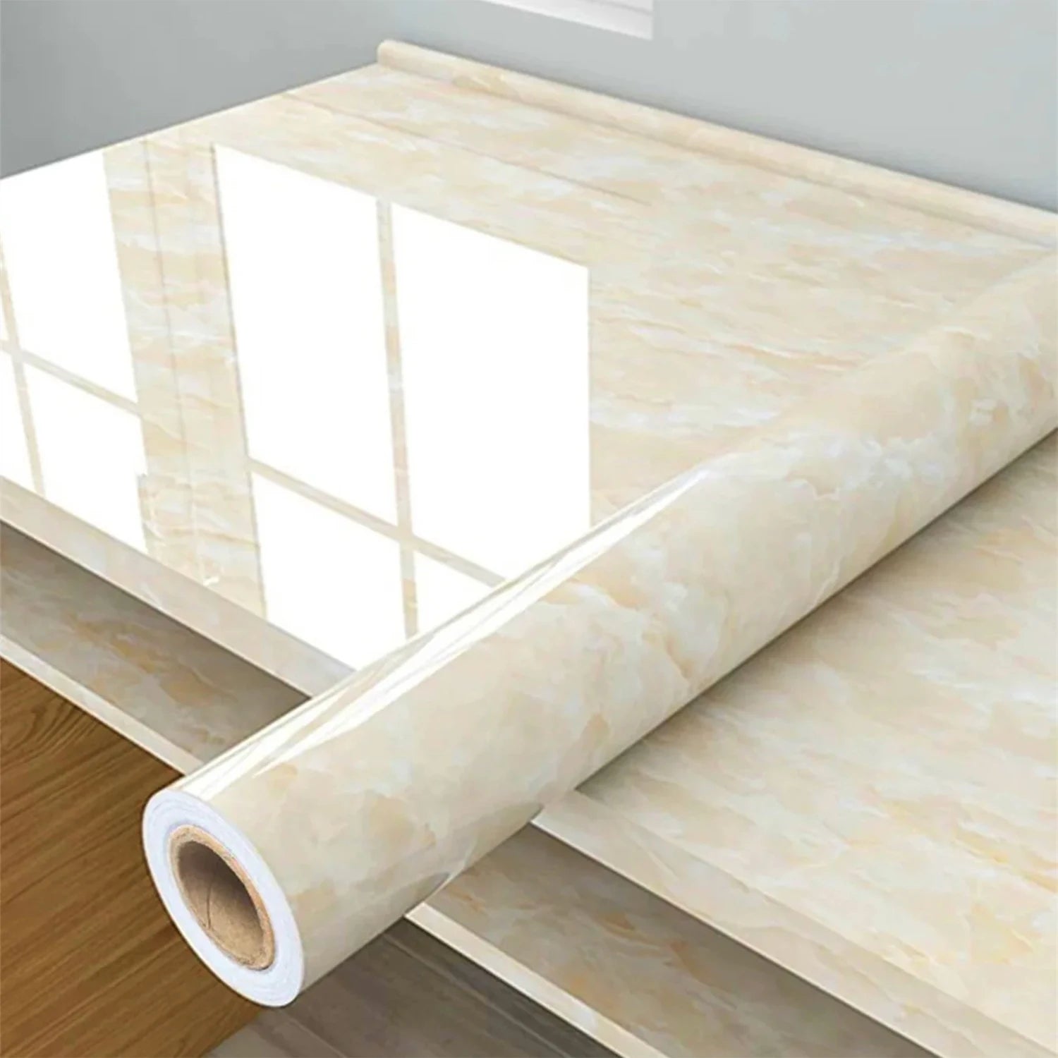 55cm Marble Vinyl Self Adhesive Wallpaper Waterproof Contact Paper PVC Wall Stickers for Kitchen Livingroom Home Decorative Film