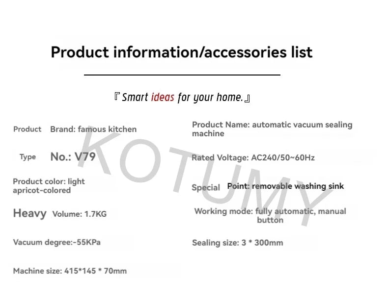 Fully Automatic Creation Of Vacuum Sealing Machine Family Expenses Heat Sealer Vacuuming retain freshness