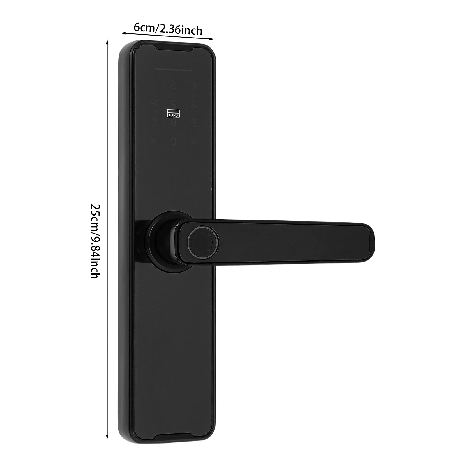 Smart Door Lock Fingerprint Password WiFi TUYA APP Electronic Keypad Lock with 180° Rotatable Handle 50 Fingerprints 100 Passwords Capacity Aluminum Alloy for Home Hotel Office Indoor Outdoor