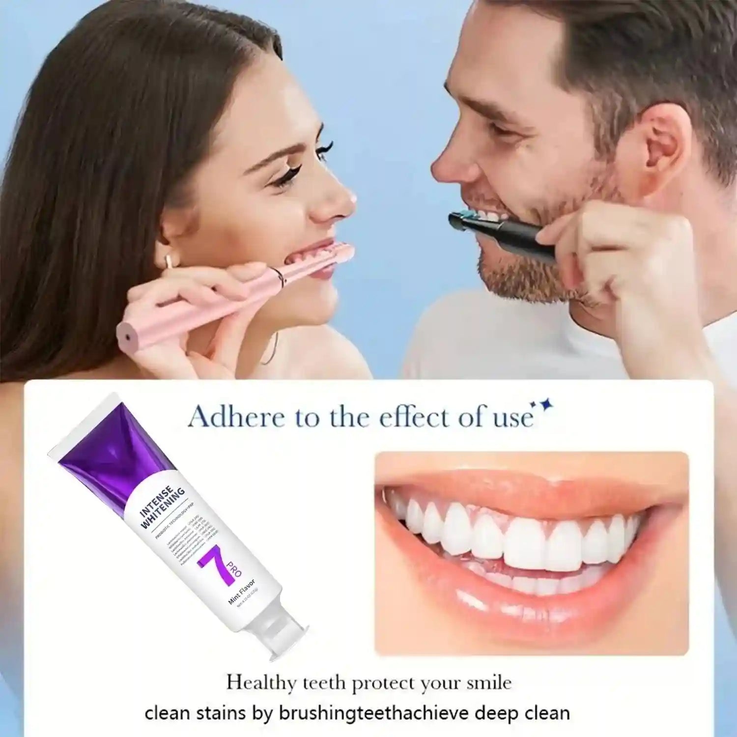 Tidesmit 7D Probiotic Advanced Whitening Toothpaste for deep cleansing and a brighter smile with mint flavor